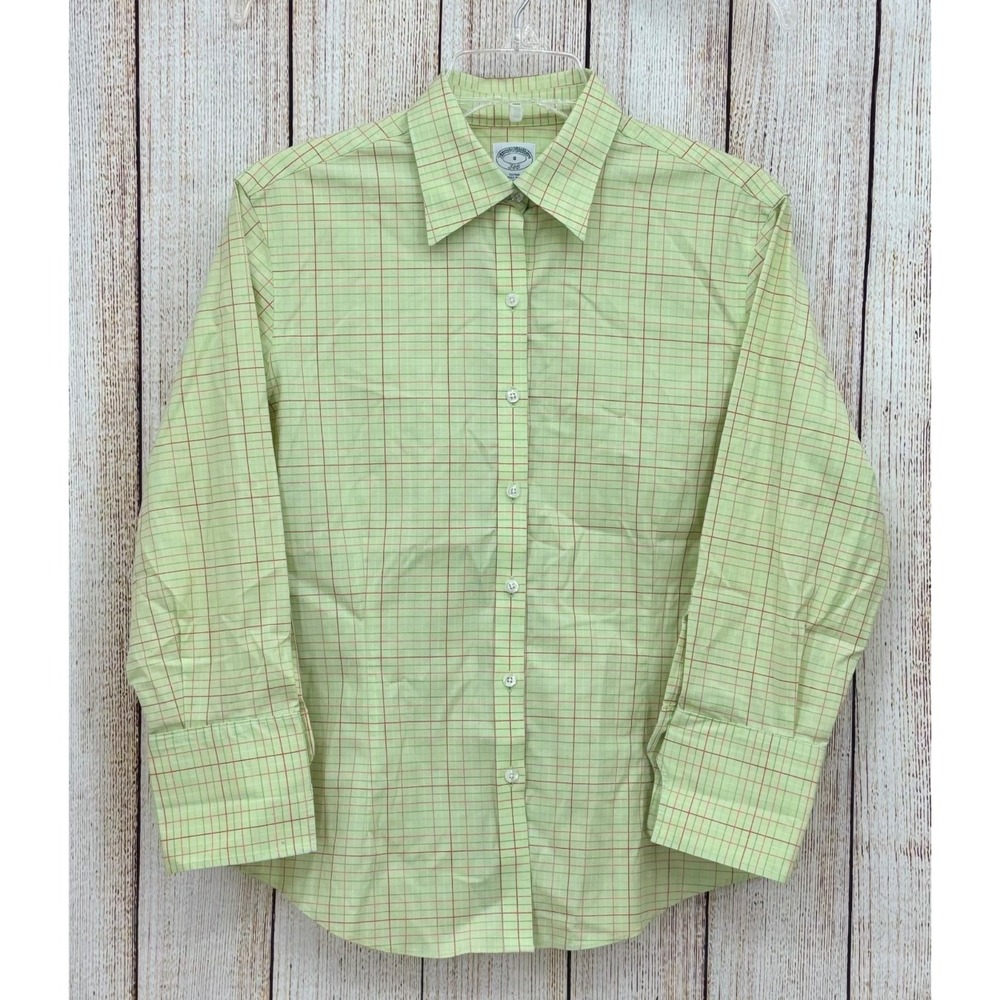 Brooks Brothers Green Plaid Button Down Shirt